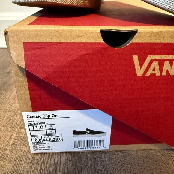 Vans Black Classic Slip-On Shoes - Picture 2 of 4